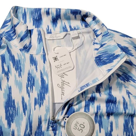 Lady Hagen Golf Pullover 1/4 Zip Long Sleeve Shirt Womens Size Small UPF 50 Blue - Picture 3 of 15